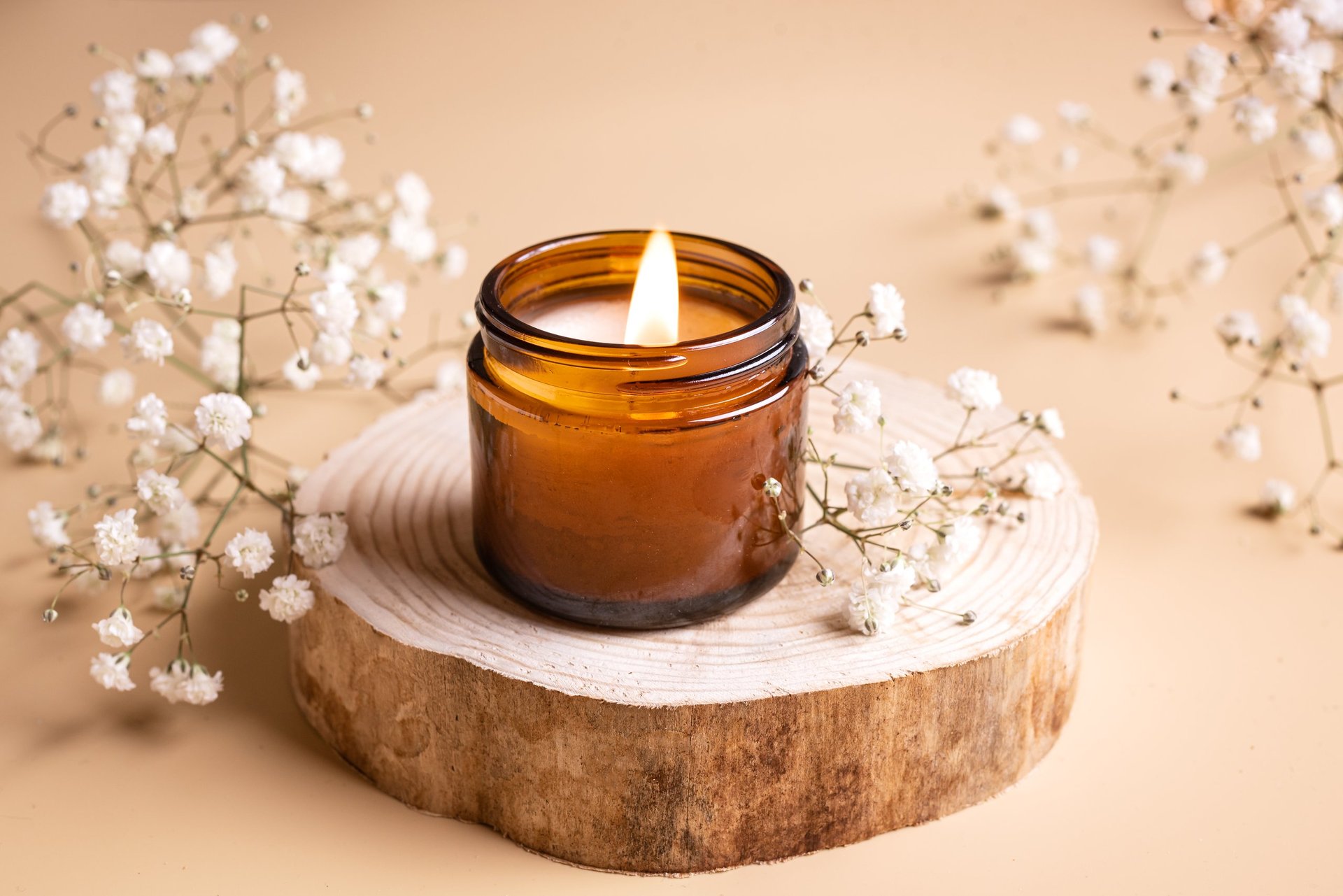 Warm candle ambiance